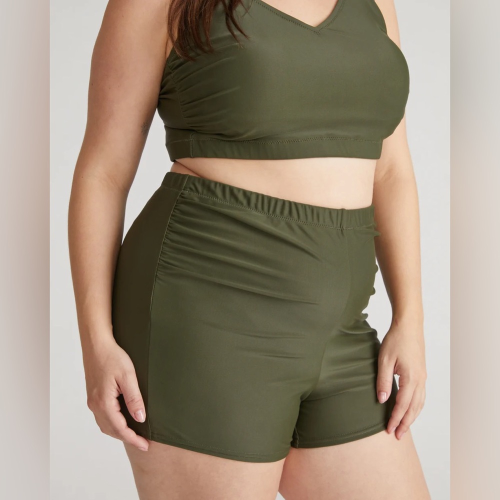 NWT Swim Short - Nori Olive Green (Universal Standard size S_14-16)